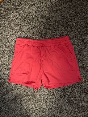 Cynthia Rowley Coral Drawstring Athletic Shorts